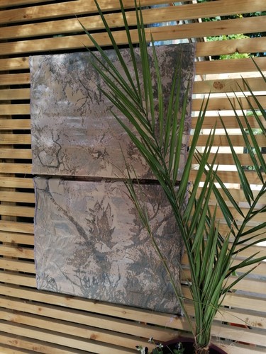 Panel tapizado tela Armani casa Edmonton Grigio Oro un metro 140x100cm - Imagen 5 de 9