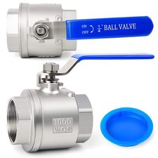 1PCS 1/4" FNPT Heavy Duty Full Port Ball Valve 304 Stainless Steel