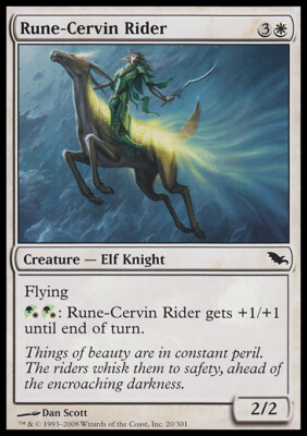 Magic the Gathering MTG Rune-Cervin Rider (20) Shadowmoor   LP