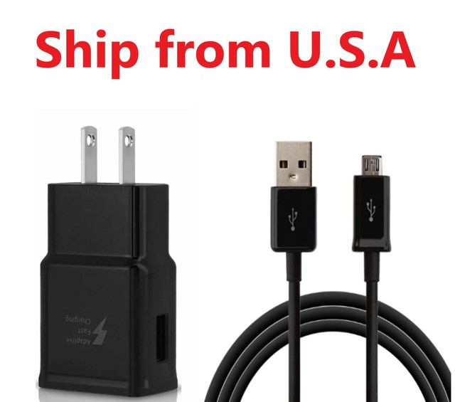 Fast Rapid Wall Charger Charging Cable Cord For Samsung Galaxy J3 J7 Phone Black eBay