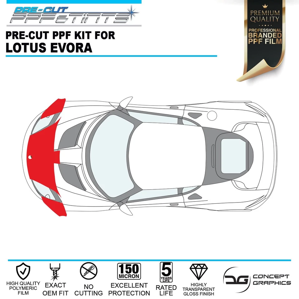 Película protectora de pintura con astillas de piedra Capnet Wings PPF para Lotus Evora - Imagen 3 de 3