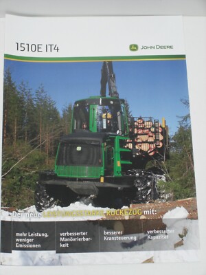 JOHN DEERE 1510E IT4 Rückezug Prospekt von 01/2014 ( Forst 55 )