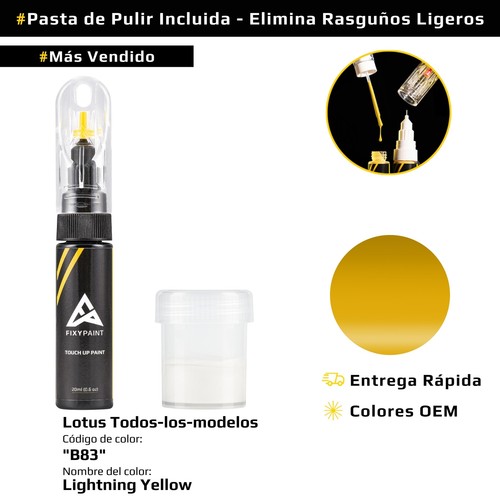 Pintura de retoque para Lotus Todos los modelos codigo: B83 Lightning Yellow - Imagen 9 de 10