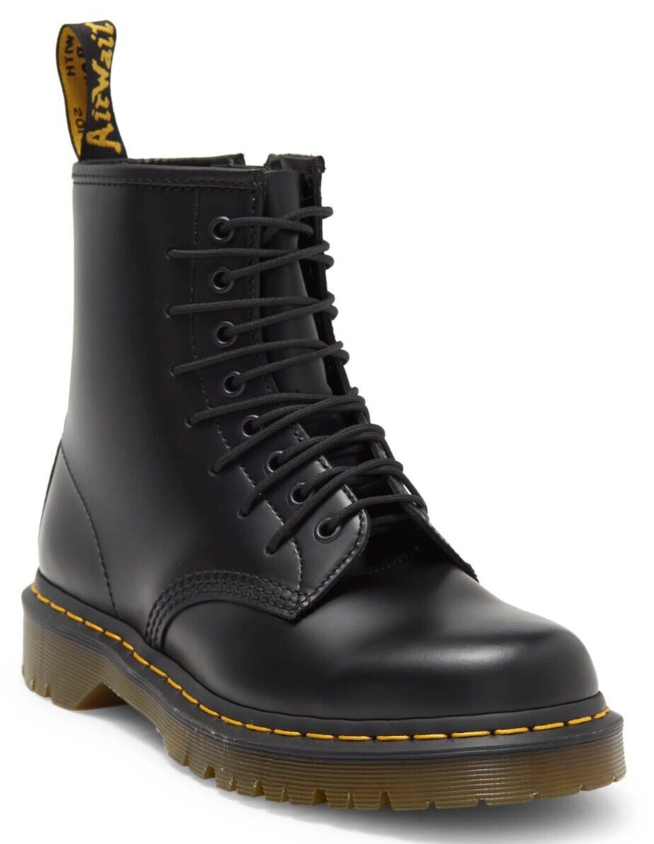 Женские кожаные армейские ботильоны Dr Martens 1460 Extreme на шнуровке черного цвета размер 5 15990₽