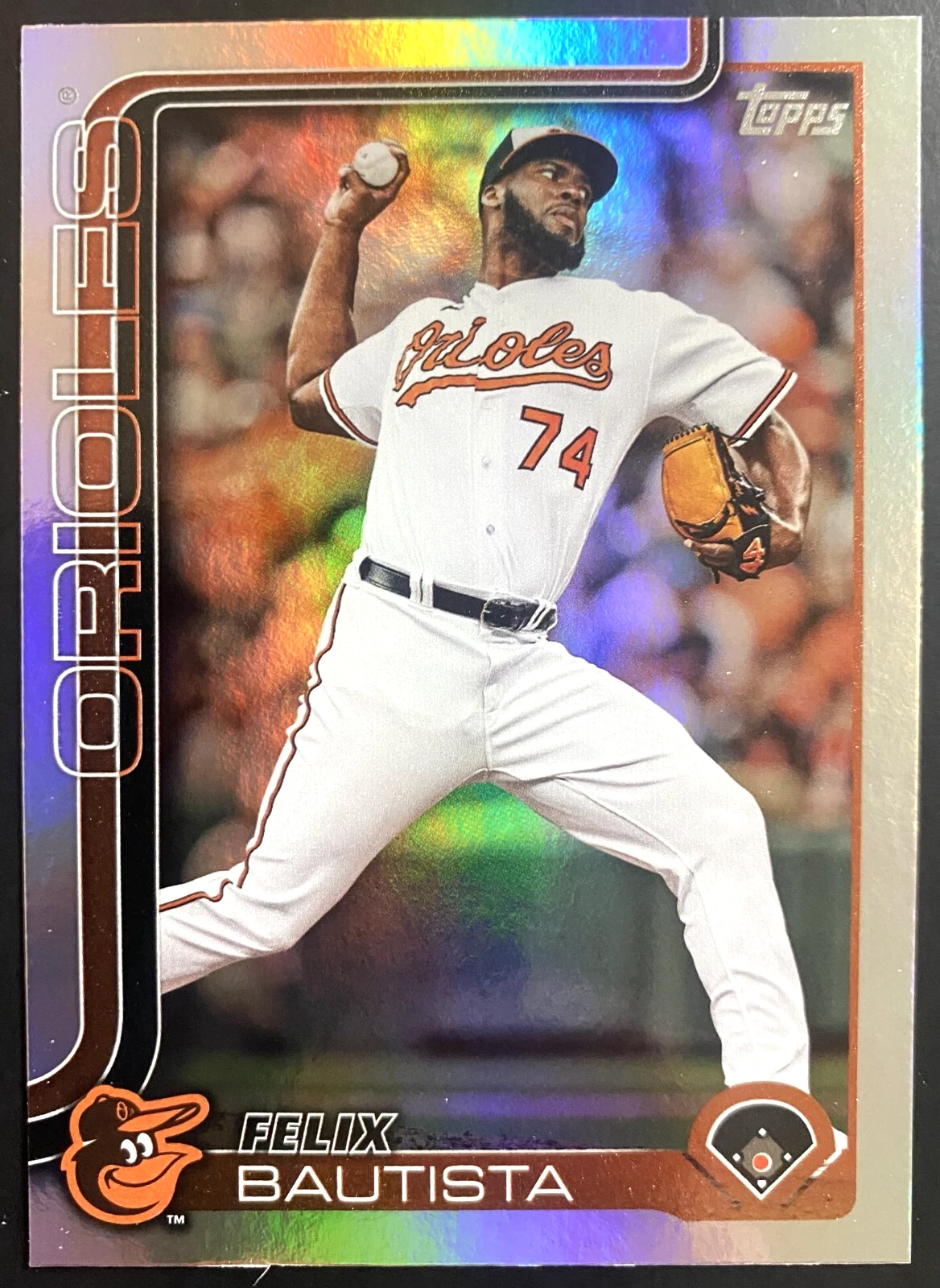 2025 Topps Series 2 Felix Bautista #423 Rainbow Foil Parallel