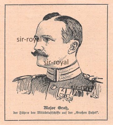 Major Hans Groß - Luftschiff Konstrukteur - 1908 ~8x9cm