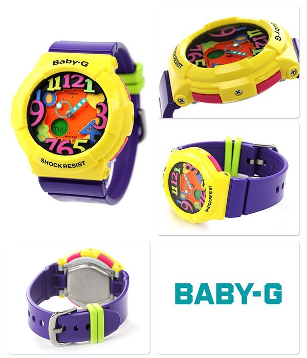 Casio Baby-G Neon Illuminator Ladies Watch BGA-131-9B | eBay