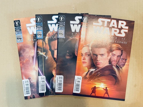 STAR WARS EPISODE II ATTACK OF THE CLONES #1 2 3 4 (2002) NEWSSTAND PHOTO COVERD