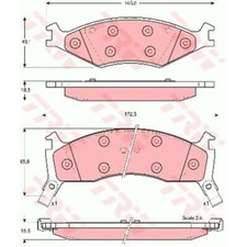 TRW Bremsbeläge GDB3123 Bremsklötze für KIA Sportage K00