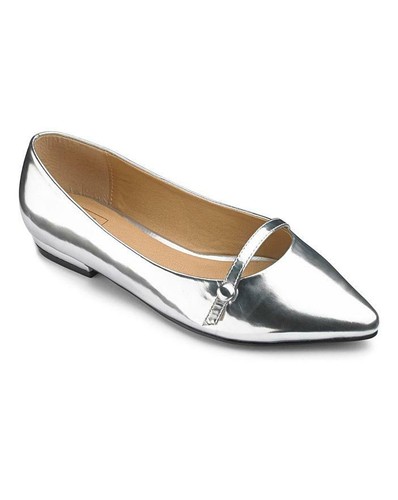 extra wide silver shoes