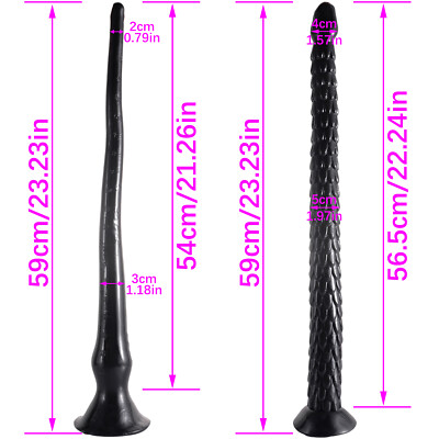 23.23 Inch Long-Anal-Dildo-Butt-Plug-Vagina-Prostate-Deep-Massager