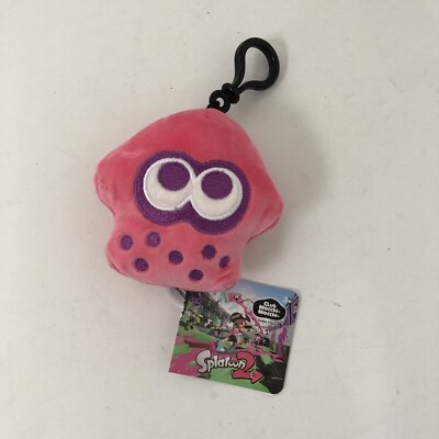 Club Mocchi-Mocchi- Nintendo Splatoon Clip-On Plush Stuffed Toy - Neon Pink