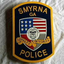 Police Smyrna Georgia 3D routed wood Patch Plaque Sign Custom