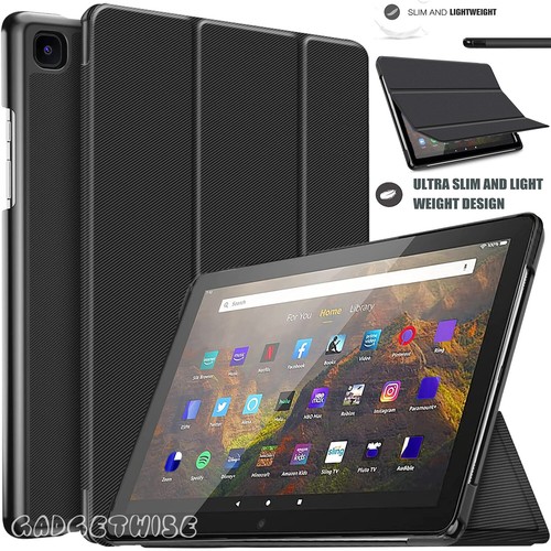 Funda para todos los nuevos Amazon Fire HD 10 y HD 10 Plus (2021) de cuero con soporte inteligente - Imagen 2 de 25