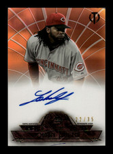 2014 Topps Tribute Johnny Cueto #TPT-JC Tribute To The Pastime Auto Sepia /35