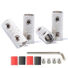 Guage Wire Splice Connectors 4 Pack 4 AWG Battery Cable Butt Nickel Brass Tube