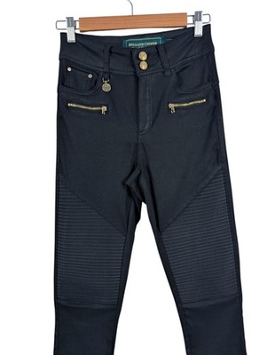 Holland Cooper Jodhpur Skinny Jeans UK 8 schwarz Biker Reithose