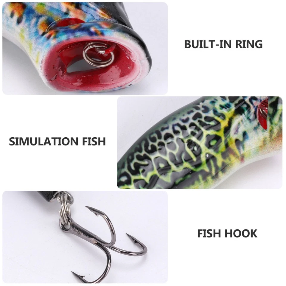 5Pcs 8cm / 12.4g lebensechte Swimbait Plastik Großmaul Fischköder Angelzubehör - Bild 2 von 4