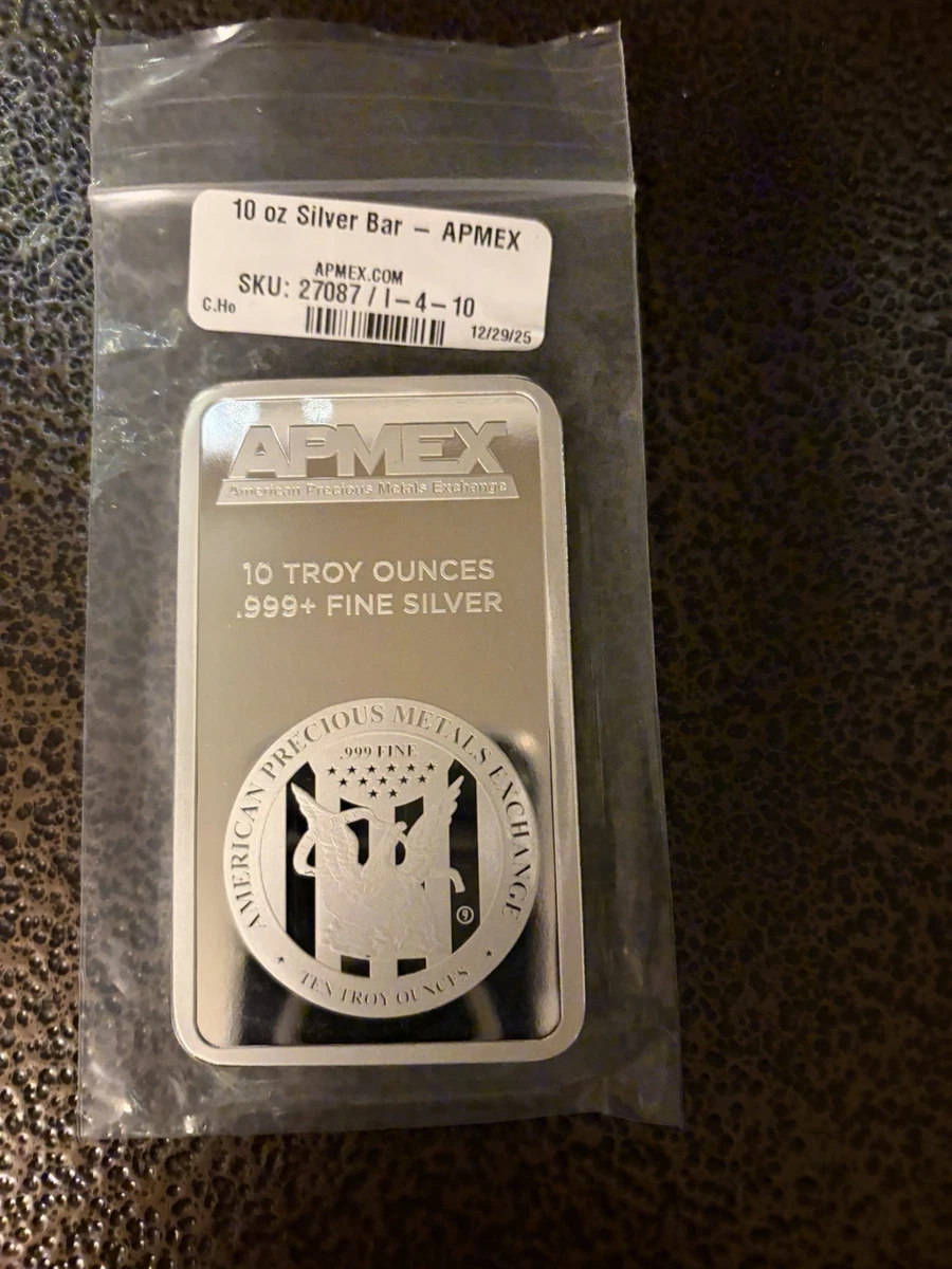 APMEX Silver Bullion 10 oz Precious Metal Content per Unit for