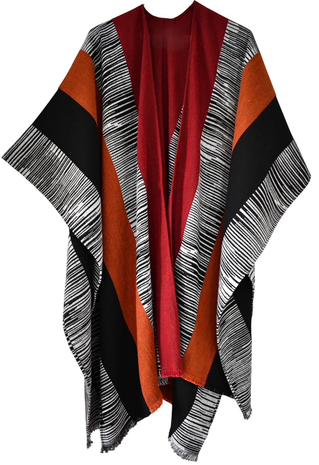 NEW Authentic MISSONI Multi-Color Stripe Wrap Poncho One Size