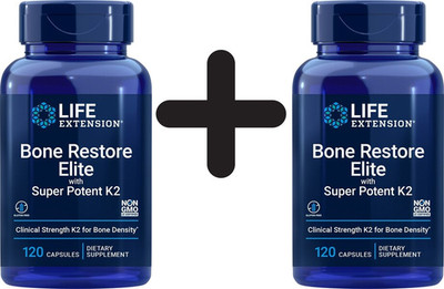2 x Life Extension Bone Restore Elite with Super Potenet K2 - (395,62 EUR/kg)