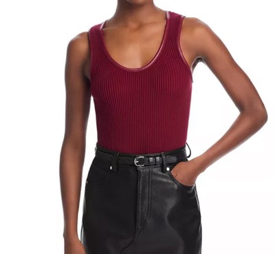 Simkhai Cobain Tank Oxblood Burgundy Size XS BNWT