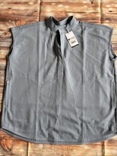 FIGS Scrubs NWT Dusty Blue Rafaela Oversized Top Size Small