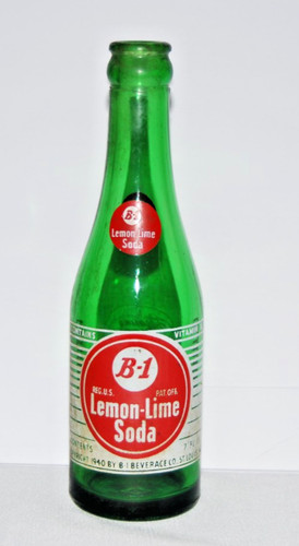 Vintage 1940 B-1 LEMON LIME SODA 7oz Bottle ST LOUIS MISSOURI