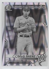 2021 Bowman Draft Chrome Black & White RayWave Refractor Dustin Saenz 0q4s