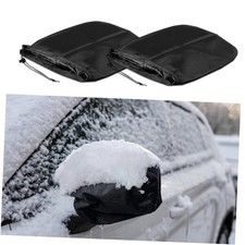 2PCS Side Mirror Covers, Car Mirror Protector, Waterproof Snow Rearview Black