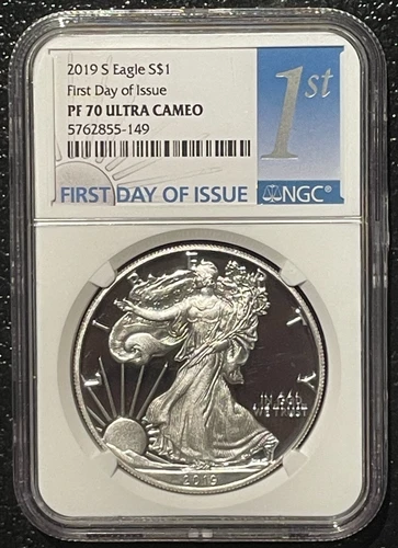 2019-S $1 SILVER AMERICAN EAGLE NGC PF70 First Day of Issue : 07252