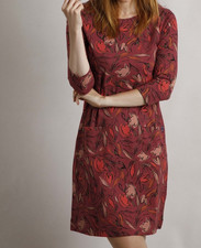 WEIRD FISH STARSHINE PRINTED JERSEY DRESS RHUBARB SIZE 18 (REF 417)