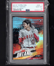 2018 TOPPS FIRE SHOHEI OHTANI ROOKIE HOT STARTS HS-1  PSA 10 GEM MINT