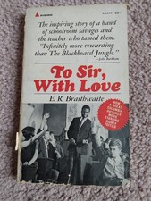 To Sir, With Love by E R Braithwaite 1968 Pyramid Books Paperback