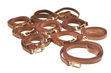 Authentic Louis Vuitton Leather Strap Beige LV 10Set AA707