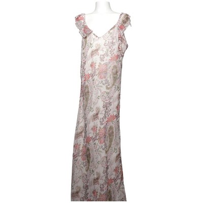 Saint Tropez, Maxikleid, Größe: L, Beige/Mehrfarbig, Polyester/Viskose #blu