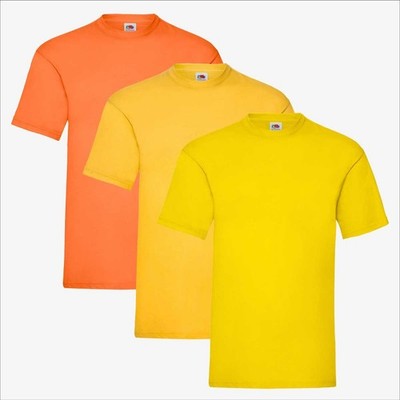 Fruit of the Loom Valueweight T-Shirt 3er Pack | Herren Citrus Sunshine...