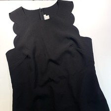 J. Crew Women’s Little Black Dress Scalloped Hem Sleeveless Cocktail Size 8