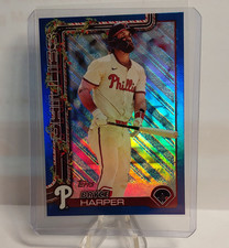 2025 Topps Holiday Bryce Harper #H69 Phillies Blue Metallic Glitter Parallel