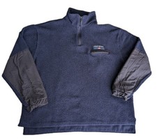 Vintage Polo Sport Ralph Lauren Pullover Fleece 1/4 Zip Made In USA Mens XL Navy