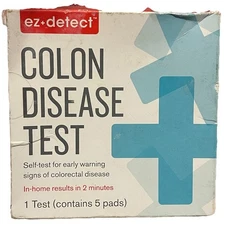 EZ Detect Colon Disease Self Test Kit For Colorectal Disease 5 Test Pads