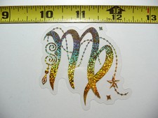 HOLOGRAPHIC ZODIAC VIRGO SYMBOL SMALL STICKER DECAL HOROSCOPE SIGN BIRTH MONTH