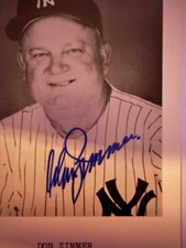 Don Simmer 5x7 Autographed Photo Yankees Manager Pedro