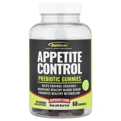 Appetite Control, Prebiotic Gummies, Raspberry , 60 Gummies