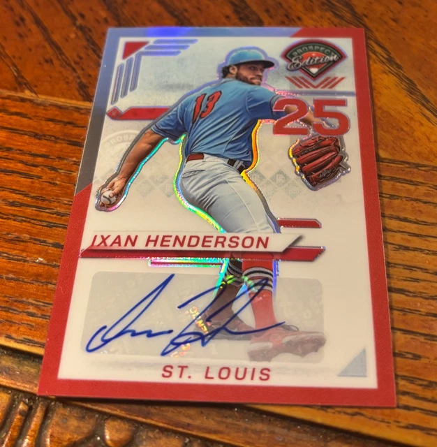 2025 Panini Prospect Edition Ixan Henderson SP Rookie Red Prizm Auto 174/199