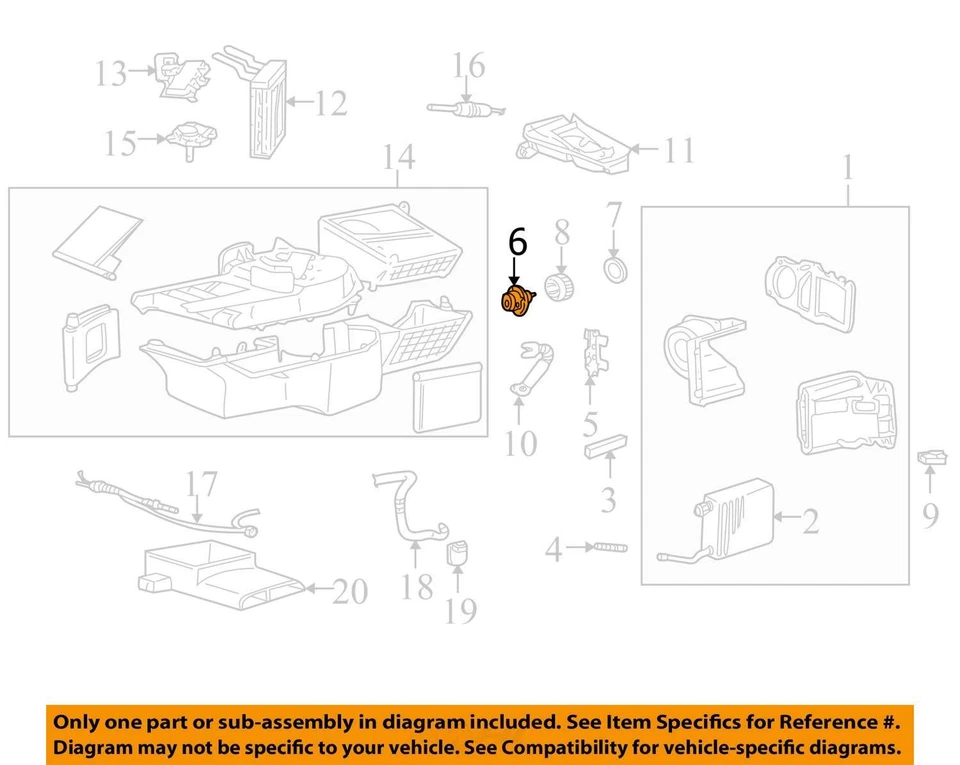 Motor de soprador HVAC usado serve: 2005 Ford Crown victoria grau C - Imagem 3 de 4