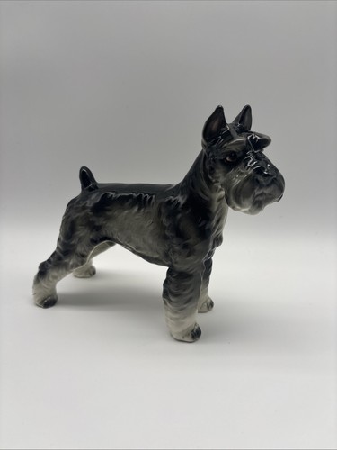 Vtg The Kennel Club by Shafford Schnauzer Dog Ceramic Figurine Large 10.5 Japan