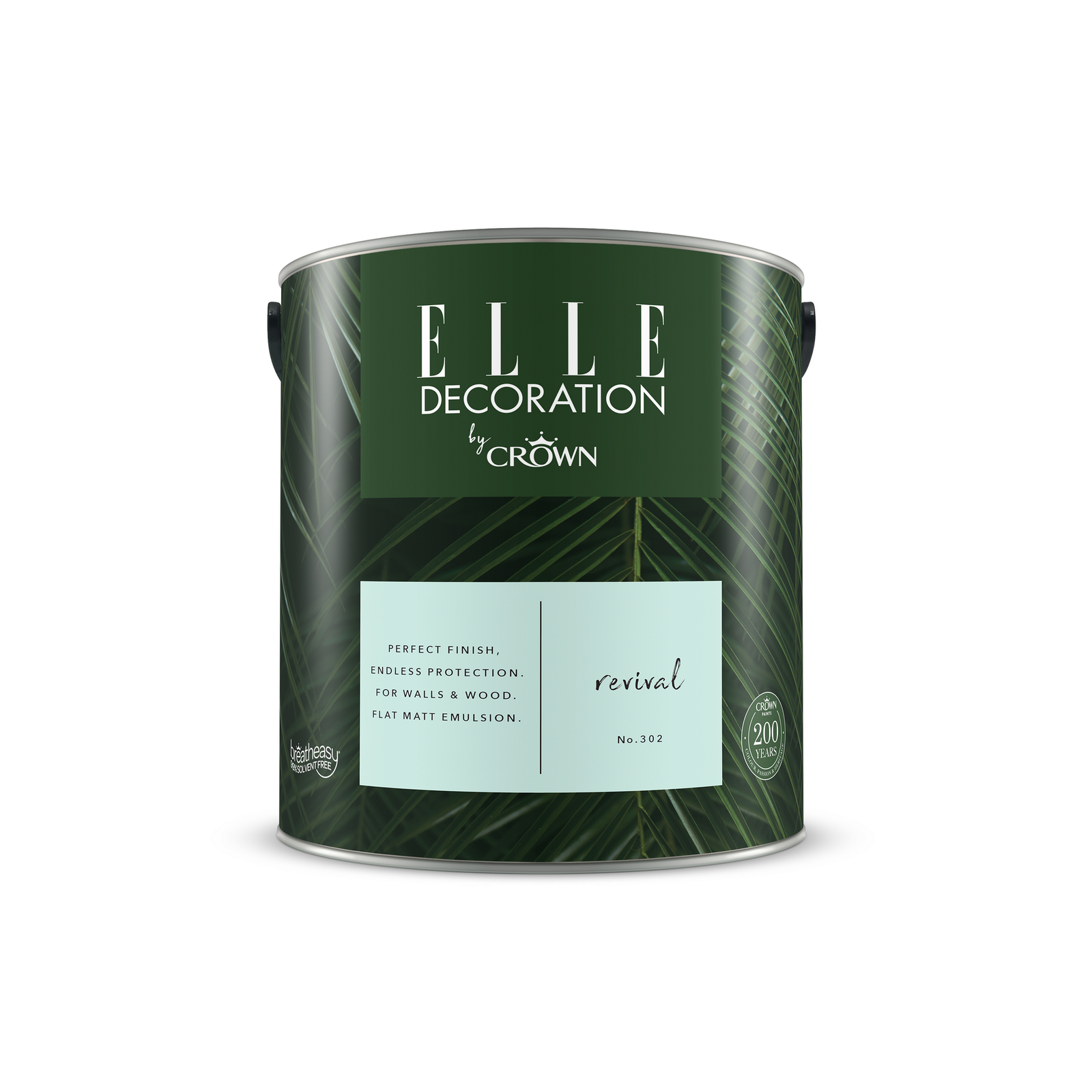 Elle Decoration By Crown Flat Matt Emulsion Paint - Revival No.302 2.5L