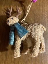 Plush Reindeer Deer Elk Christmas Ornament 5"