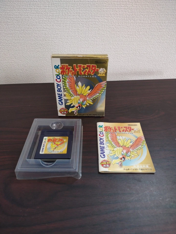 Nintendo Pokémon Gold Version (Game Boy Color, 2000) With Box & Manual Japanese - Image 2 of 4